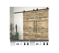 vidaXL 2x Kits de Fixation pour Porte Coulissante Système de Porte Coulissante Cuisine Bureau Grange Intérieur Maison 200 cm 3059843 Noir G