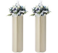 2X laiteux blanc carton vases fleur stand de mariage mariage point focal de la décoration (100cm)