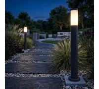 2x Lampadaire Extérieur Colonne Anthracite Jardin Borne Lumineuse Hauteur 80cm [EEK: Non noté]