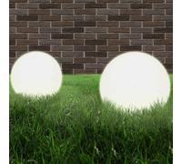 2x Lampe à LED sous Forme de Boule Sphérique Terrasse Éclairage Chemin vidaXL