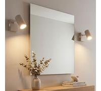Spot mural Projecteur Lampe de salon Orientable Pivotant Sable Métal L 12 cm