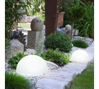2x LED Extérieur Solar Lampes Debout Jardin Terrasse Lampes Boule Chemin Eclairage blanc