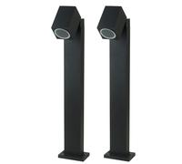 2x LED extérieur jardin lampe sur pied lampe véranda cour chemin d'éclairage spot spots mobiles