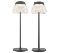 2x LED Lampe de table Lampe de table de salle à manger Touchdimmer Anthracite H 38 cm