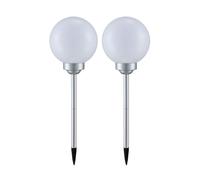 2x LED solaire extérieur plug-in ball 20cm lumières jardin pelouse prairie parterre de fleurs éclairage piquet lampes