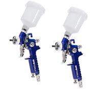 2X Mini Pistolet Peinture à Vernis, HVLP 0,5 mm et 0,8 mm Buse Inoxydable