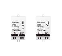 2X Module de Commutateur à Contact Sec Intelligent WiFi Tuya 10A Relais de Disjoncteur Universel à Monter Soi-Même Fonctionne avec Life Alexa AC