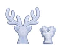 2x moules à bougies en forme de cerf, moules en silicone en forme | Moules de moulage d ' élan de noël, moules en Silicone, moulages d ' élan de noël, moules de bougies d ' ornement