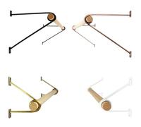 2x Natural Goods Berlin GARD PRENZLBERG, support pour porte-vêtements, fixation murale, porte-manteau mural en bois massif, DIY (Or rose antique, Tringle à vêtements P26 x L80cm)