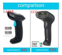 2X NETUM Scanner de Code À Barres Ccd Câblé Portable F20 Lecteur de Code À Barres A4 ûrCâble USB Portable 32 Bits