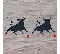2X Noir 10,2 cm Taureau espagnol Autocollant Vinyle Voiture Espagne Espagne