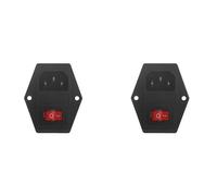2X Nouveau 3 Broches Iec320 C14 Ac Entrée Fiche Mâle Puissance Prise ûrInterrupteur À Fusible 10A 250V