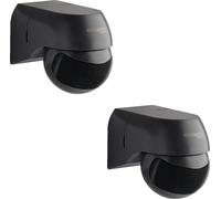 2x Oktaplex Détecteur de mouvement extérieur IP44 Capteur infrarouge 180° pivotant & inclinable Montage apparent anthracite Convient aux LED