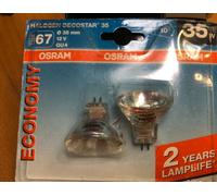 2X OSRAM DECOSTAR 35 35W 12V 10° GU4 Lampe Halogène 44892 2000h