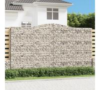 2x Paniers à Gabions Arqués 400x30x220/240 cm Fer Galvanisé Cages vidaXL