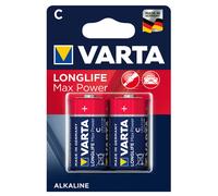 2x Piles Varta Alkaline Longlife Max Power R14 4714101402