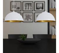 2x Plafonnier Hauteur Réglable Semi-sphérique Noir Lampe Suspension vidaXL