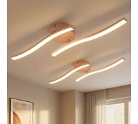 2x LED Plafonnier Lampe de salon Spot Orange opale L 51,5 cm