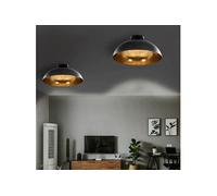 Vidaxl Plafonniers 2 Pcs Noir Et Doré Semi-Sphérique E27