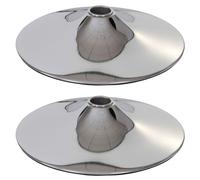 2x plateau de sol pour tabouret de bar / chaise pivotante / chaise de salle à manger, chrome Ø 38,5cm