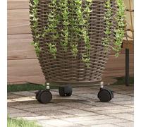 2x Porte-plantes Roulant Verre Trempé Rond Tansport Support de Plantes vidaXL