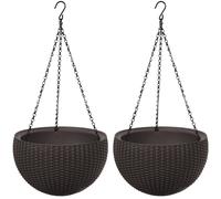 Keter Hanging Sphere Planter - Lot de 2, marron, 35 cm