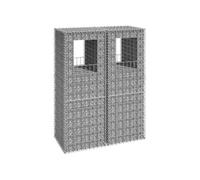 2x Poteaux à Panier de Gabion Poteaux à Jardinière de Gabion de Patio Jardin Terrasse Extérieur Projets de Jardinage 151271