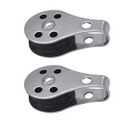 2x poulie en acier inoxydable roue unique portant la corde de levage pivotante poulie forte capacité de corde de levage roue unique Hoverboard planche à roulettes