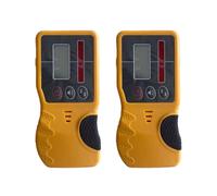 2X Récepteur de Niveau Laser Rotatif à Nivellement Automatique Détecteur de Niveau Laser Rotatif D'Extérieur avec Pince Robuste et Lumière Rouge