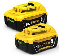 2X Rechange pour DeWalt Batterie 18V 5,0 Ah DCB184 18V | 2X Rechange pour DeWalt Batterie 18V 5,0 Ah DCB184 18V