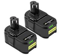 2X Rechange pour Ryobi Batterie 18V 5500mAh P108 RB18L50 RB18L25 | pour Ryobi P104, P105, P107, RB18L50, RB18L40, BPL18151, BPL1820, RB18L25, BPL-1820G équipés d'une LED