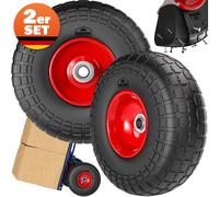 GARDEBRUK® 2x Roue de diable increvable pneus pleins PU charge max. 200kg jante acier axe 20mm facile à monter pneu roue de rechange chariot transport