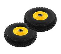 2x Roue de Diable PU Solide Pneu de Chariot Pneumatique de Brouette vidaXL