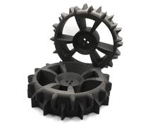 2x Roues de rechange à profil tout-terrain compatibles avec les robots tondeuses Bosch Indego - Lot de 2 adapté pour Indego XS, S, M série | Printbtw Noir Fabriqué en Allemagne