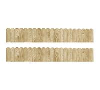 vidaXL Rouleaux de bordure Bois de pin imprégné 2 pcs 120 cm