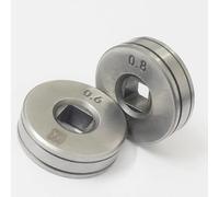 2x rouleaux d'entraînement d'alimentation de fil Roues de rouleau de 25 mm de diamètre de rainure lisse pour SSJ16 Alimentateur de fil MIG MAG Pièces d'équipement de soudeurs (0,6 mm / 0,8 mm)