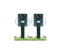 2X Rpulsif Chat Jardin Ultrasons, Rpulsif Chats avec Piquet au Sol Prvenir Les Chiens et Les Chats, Les Oiseaux,