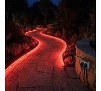 2x LED Tuyau lumineux rouge Extérieur Jardin Eclairage de terrasse transparent L600cm