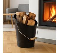 2x Seau à Cendres 8L Seau en Métal De Bois Cheminée Aschebehälter