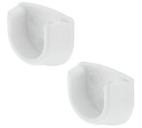 2x Support de tringle ronde 20mm plastique meuble armoire garde robe blanc