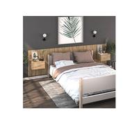 vidaXL Tables de chevet murales 810978 2 pcs Chêne sonoma