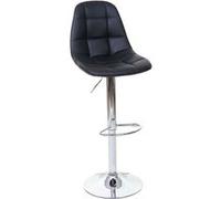 2x tabouret de bar HWC-A67, chaise bar/comptoir noir, similicuir