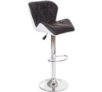 2x tabouret de bar HWC-A92, chaise de comptoir, similicuir, rotatif marron
