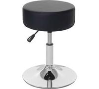 2x Tabouret HWC-C22, hauteur réglable, Ø 35 cm similicuir noir