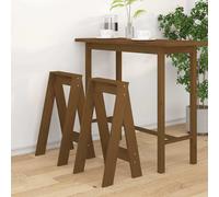 vidaXL Tabourets 2 pcs Marron miel 40x40x60 cm Bois massif de pin