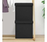 Tabouret de rangement pliable - Noir