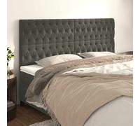 2x Têtes de Lit Gris Clair 100x7x78/88 cm Velours Meubles de Chambre vidaXL