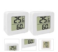2X Thermometre Et Hygrometre Interieur, Thermomètre Intérieur Digital, Moniteur De Température Pour Chambre De Bébé, Avec Petit Affichage LCD, 4,5x4,5x1,6 Cm, Pour Réfrigérateur Congélateur