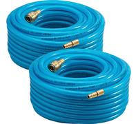2x Tuyau à air comprimé 30m max 15 bar raccord rapide 1/4" épaisseur 3mm tuyau pour appareils pneumatiques bricolage atelier