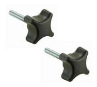2x VIS A SERRAGE MANUEL M6x45 RAPIDE TETE PLASTIQUE ACIER M5 ECROU ETOILE BLOCAGE MANCHERON BRANCARD TONDEUSE TRACTEUR 6MM